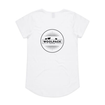  Women's 'Mali' Scoop Tee - Black Logo Thumbnail